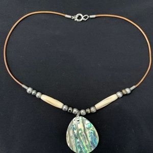 Boho and abalone necklace